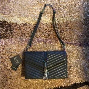 Brand new with tags black pleather purse
